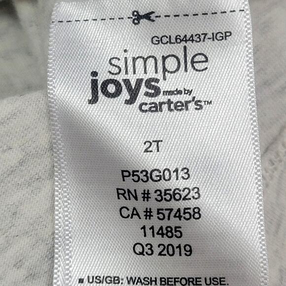 Simple Joys by Carter's Gray Toddler Shirt Size 2T - Picture 3 of 5